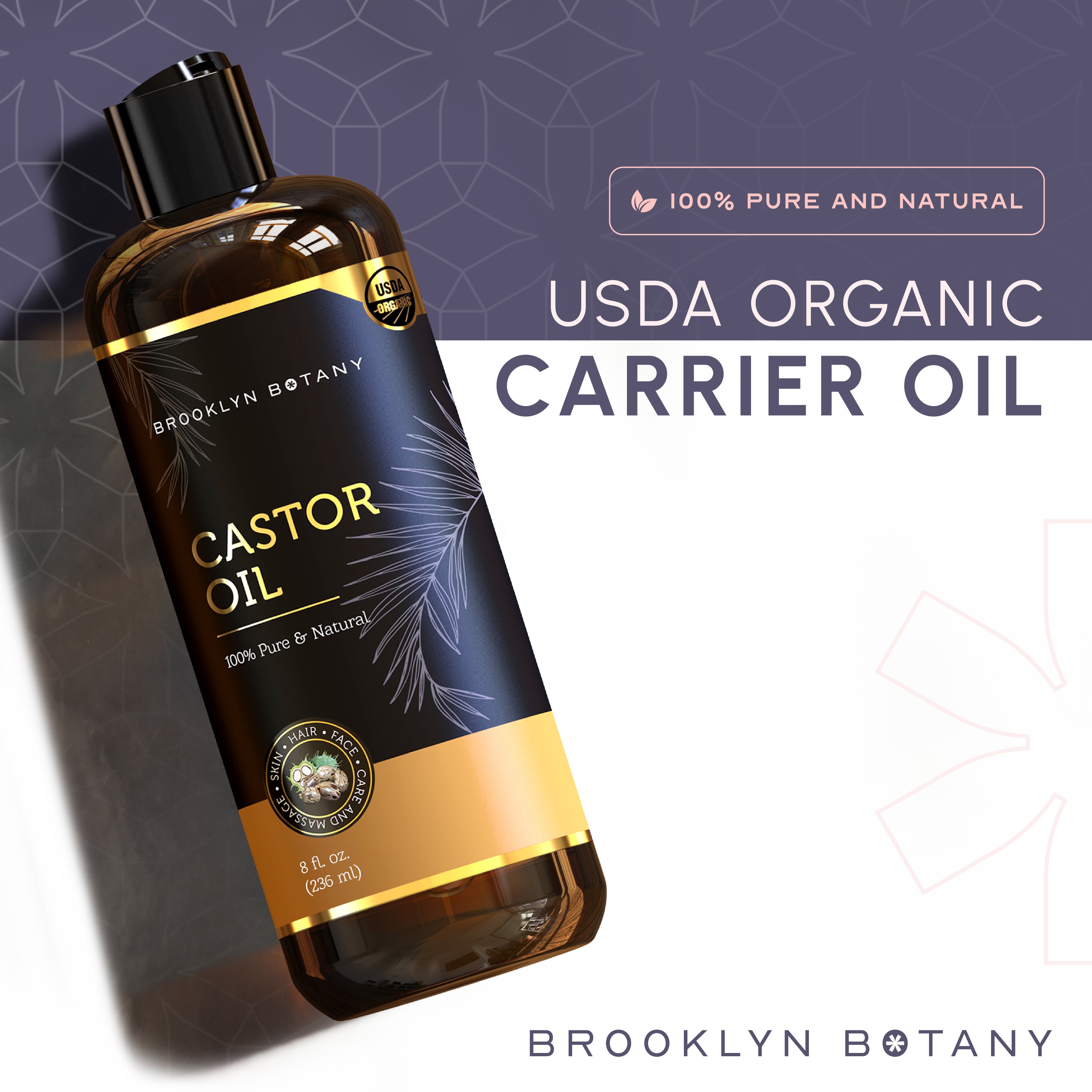 Organic Castor Oil 8 OZ