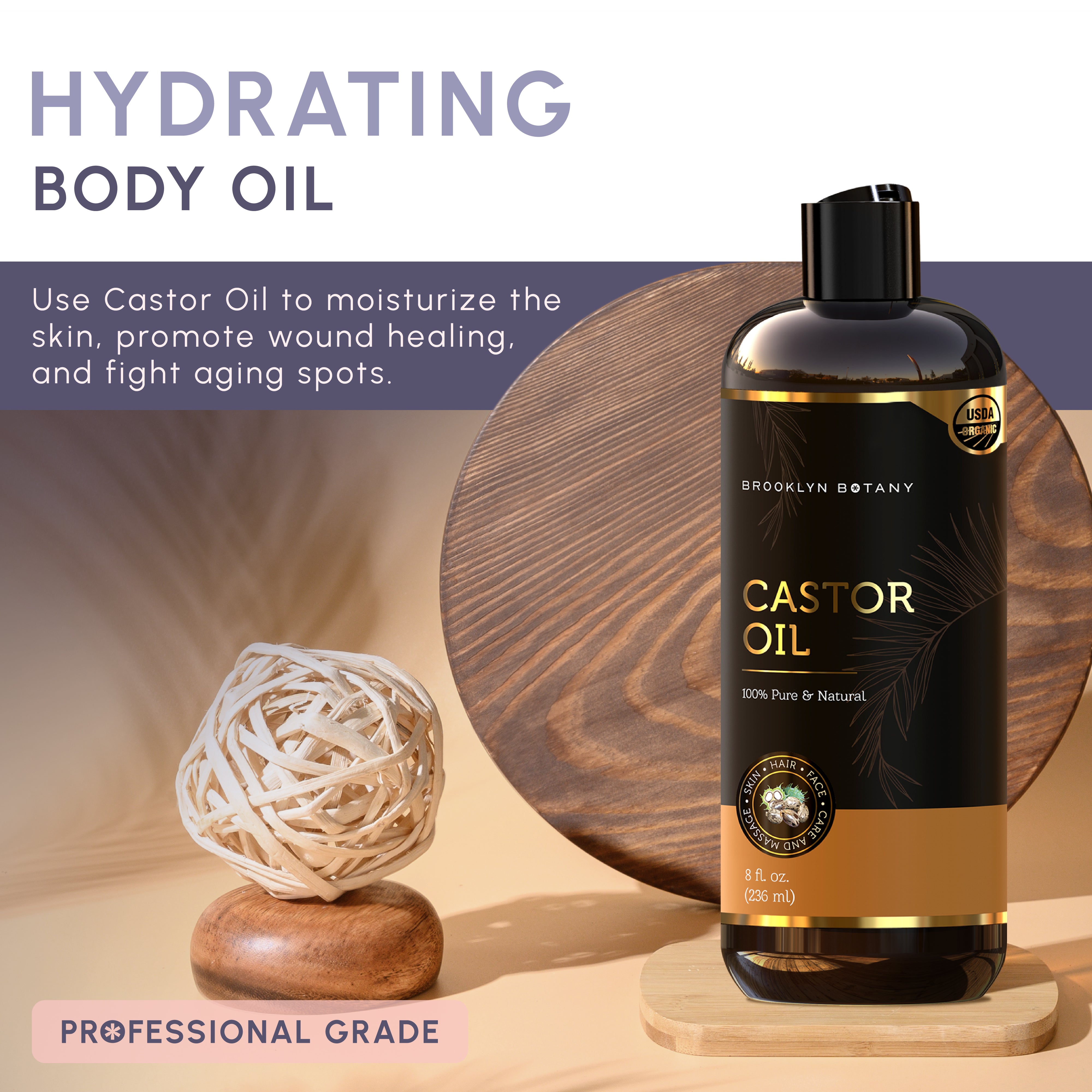 Organic Castor Oil 8 OZ