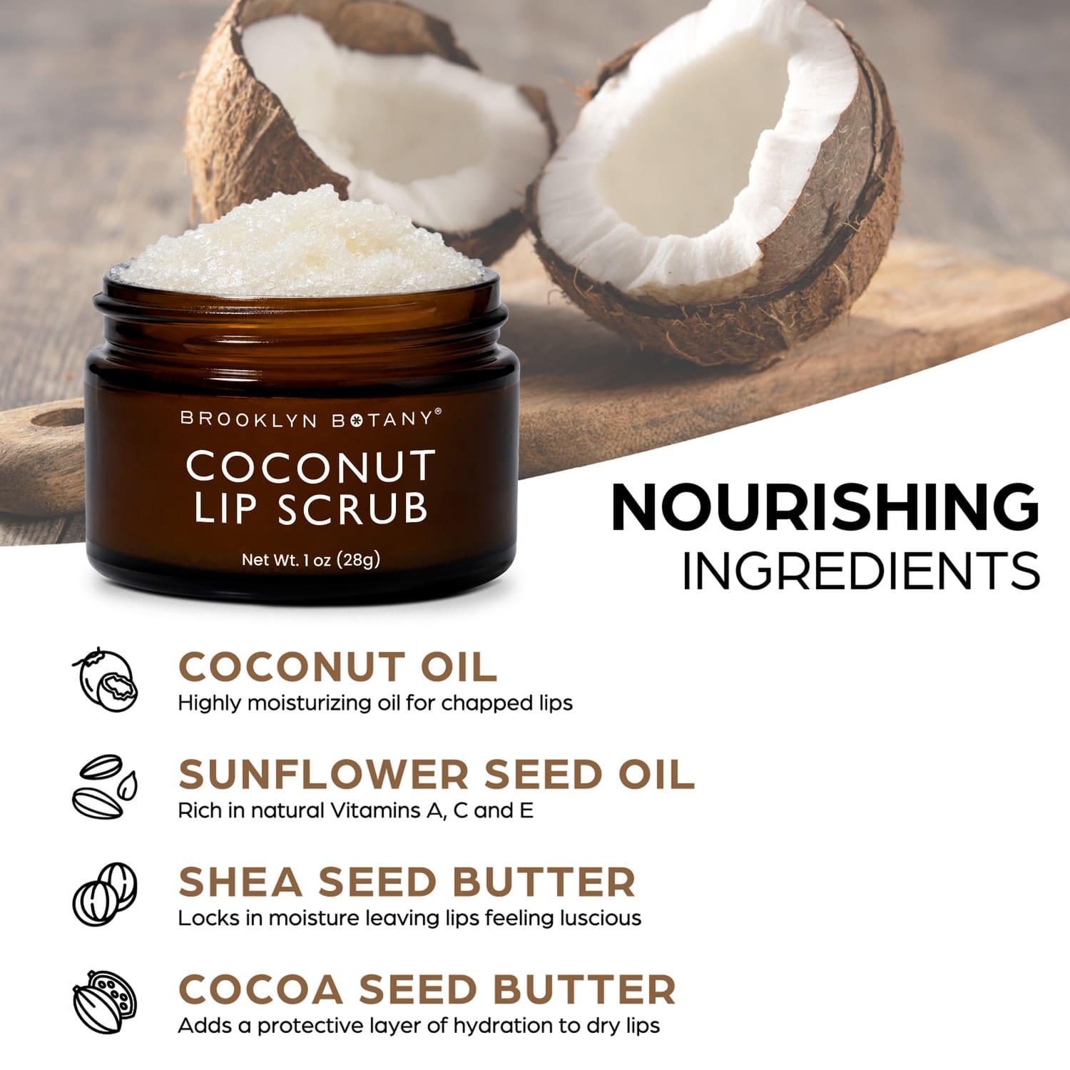 Lip Scrub Exfoliator - Coconut
