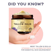 Beef Tallow Balm Infused with Lavender
