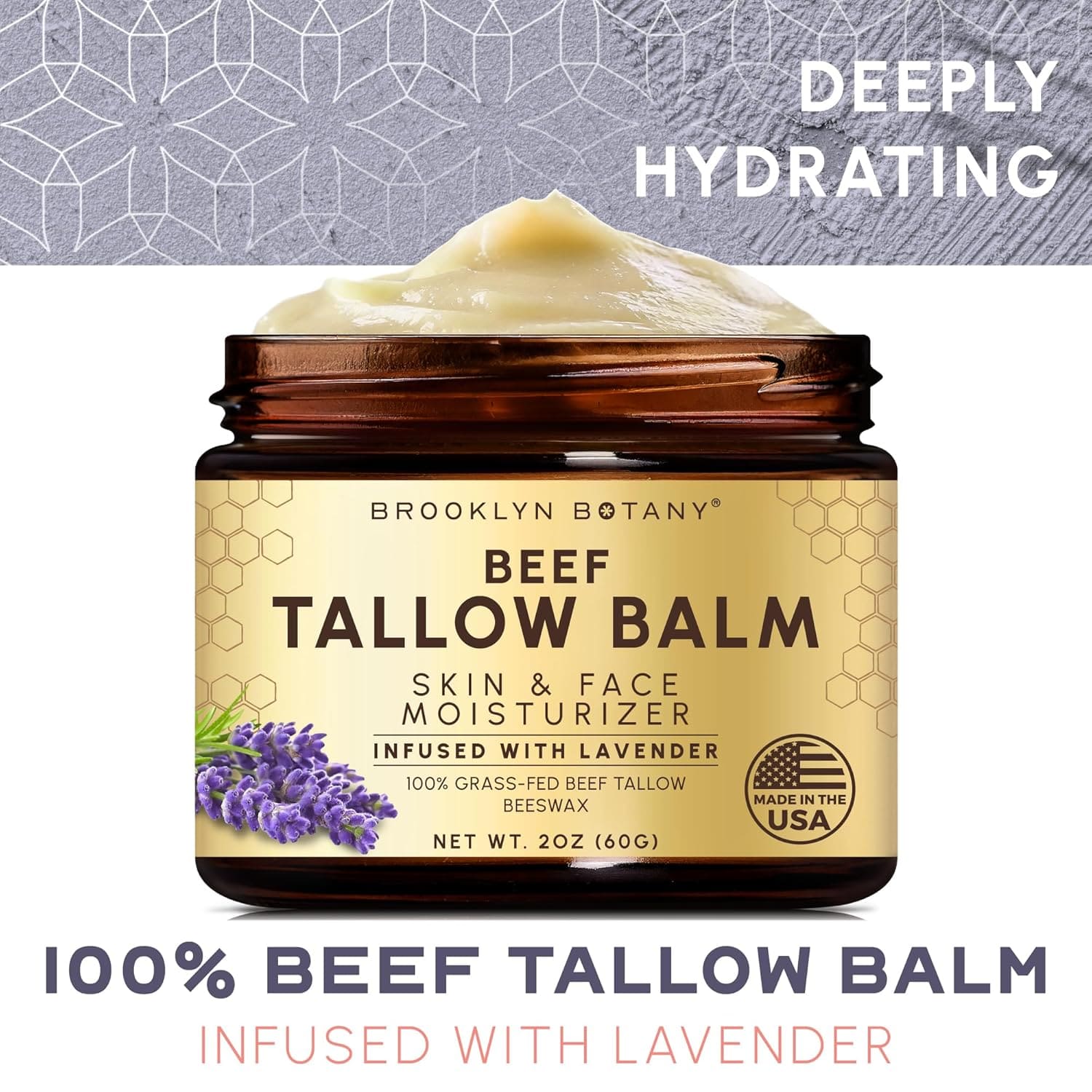 Beef Tallow Balm Infused with Lavender