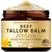 Beef Tallow Balm infused with Orange and Lemon Oil
