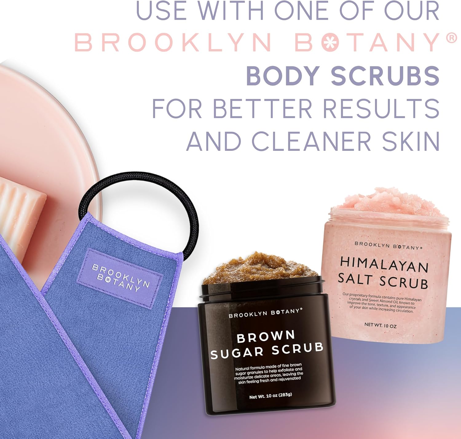 Exfoliating Back Scrubber for Shower and Bath with Handles
