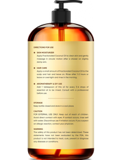 Brooklyn Botany Fractionated Coconut Oil | for Skin, Hair and Face | 16 Fl Oz | 100% Pure and Natural | Carrier Oil for Essential Oils, Aromatherapy and Massage | Hexane Free