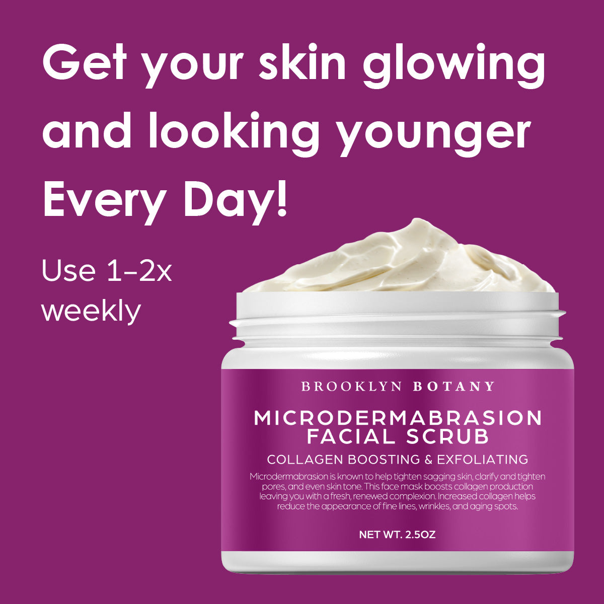 Microdermabrasion Facial Scrub 2.5 oz – Exfoliating Face Scrub