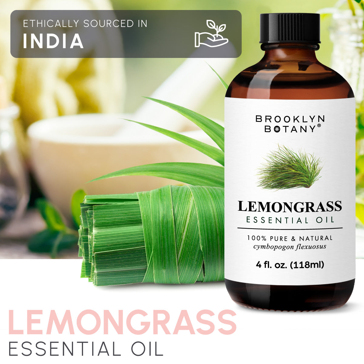 Majestic Pure Lemongrass Essential Oil, Therapeutic Grade, Pure and Natural Premium Quality Oil, 4 fl oz