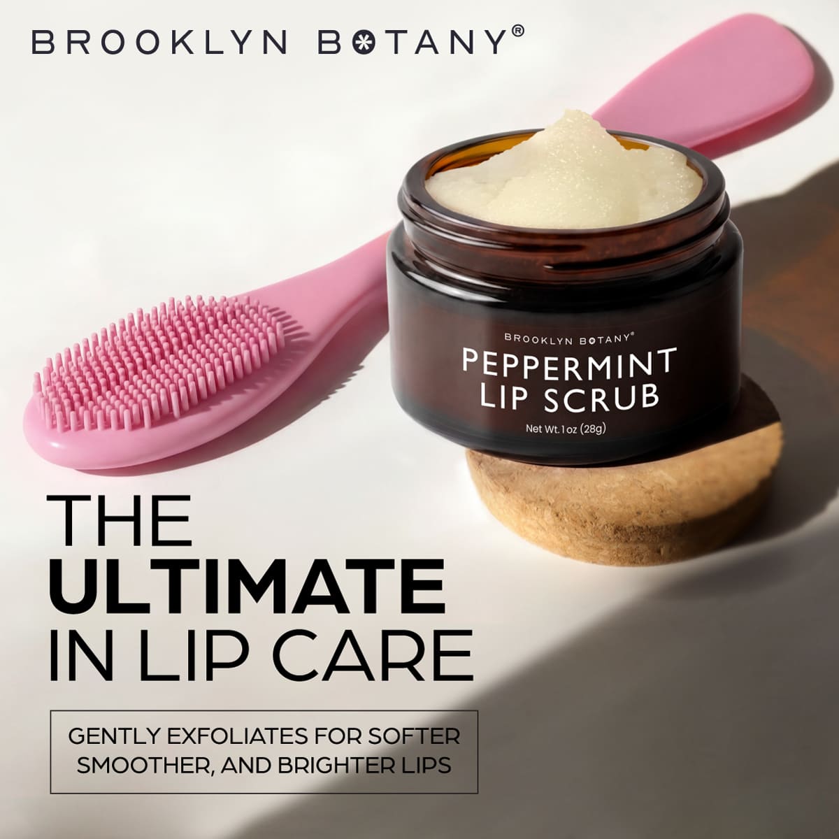 Lip Scrub Exfoliator with Silicone Scrubber