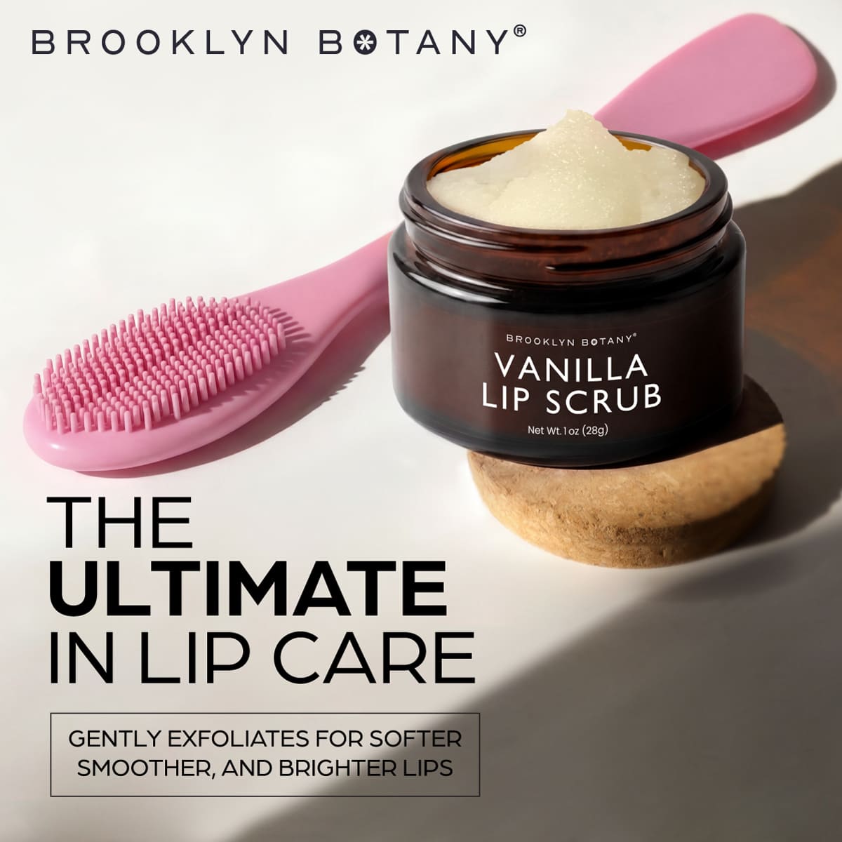 Lip Scrub Exfoliator with Silicone Scrubber